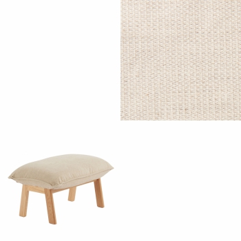 高椅背和室沙發用腳凳用套/棉麻網織