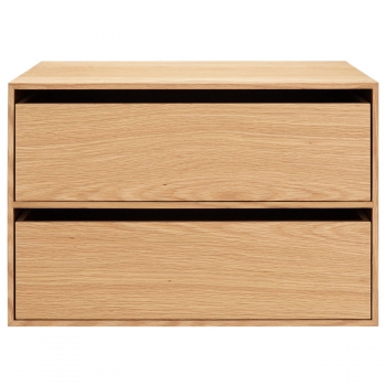 木製收納櫃/抽屜式/2段/寬/橡木